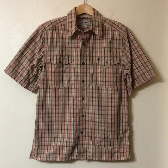 Carhartt Relaxed Fit Plaid Short Sleeve Shirt - Picture 2 of 8